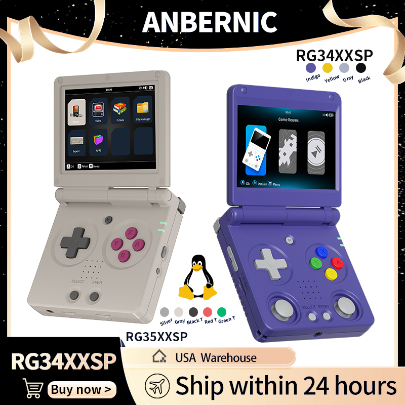 Retro Gaming Upscaler - Anbernic RG34XXSP RG35XXSP Flip Elde Taşınabilir