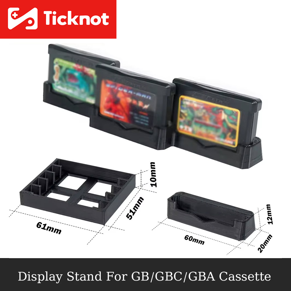 Game Boy Cartridge Holder - 3D Baskı Oyun Depolama Stand Braketi