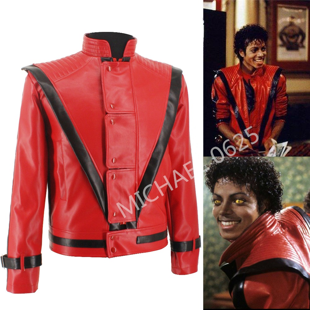 Retro Gaming Jacket - Michael Jackson Ceket Gerilim MTV Kırmızı