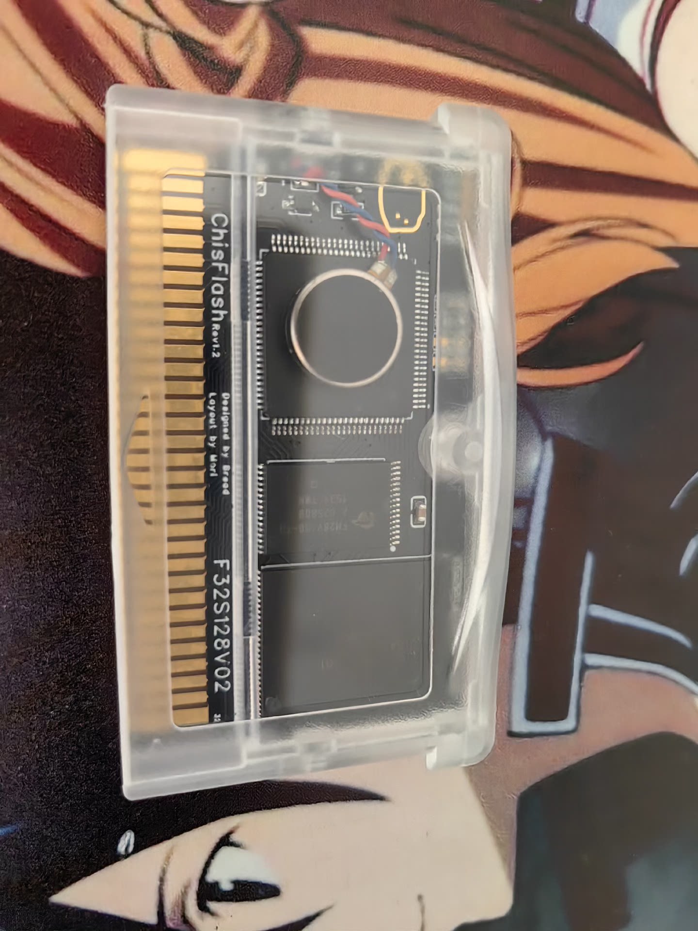 Game Boy Cartridge Holder - ChisFlash V1.2 FRAM Rumble Kartuşu -