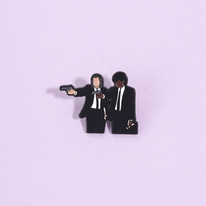 Retro Gaming Jacket - Pulp Fiction Emaye Rozeti Yaka İğnesi