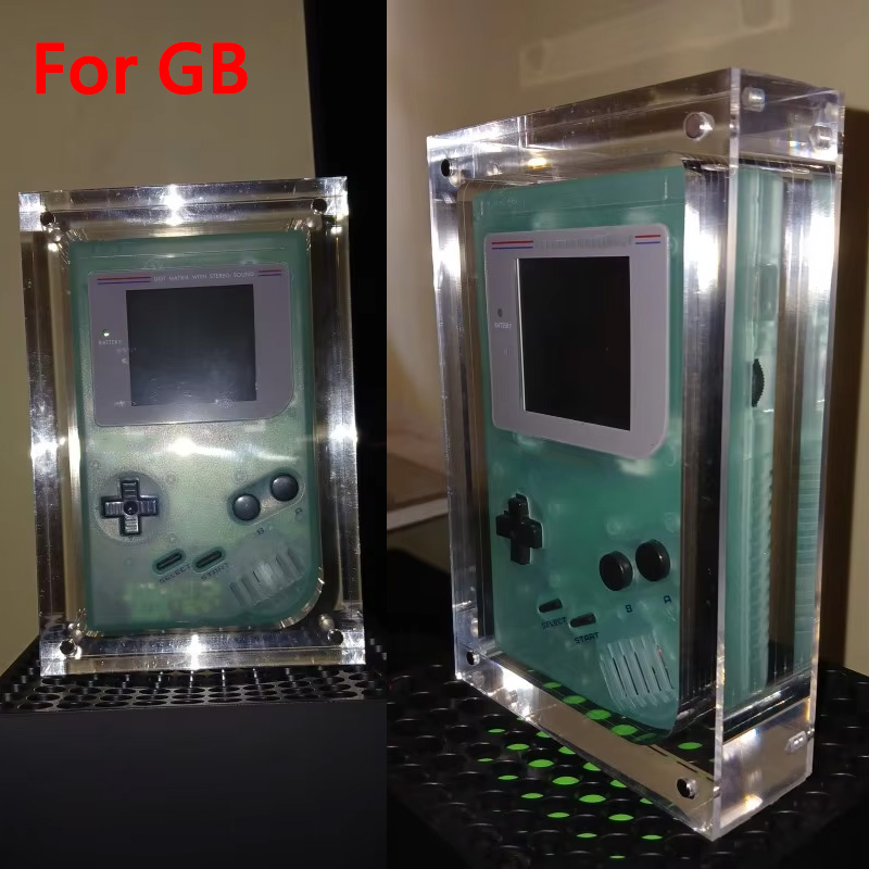 Game Boy Cartridge Holder - Şeffaflık Akrilik Manyetik Kapak Konsol Ekran