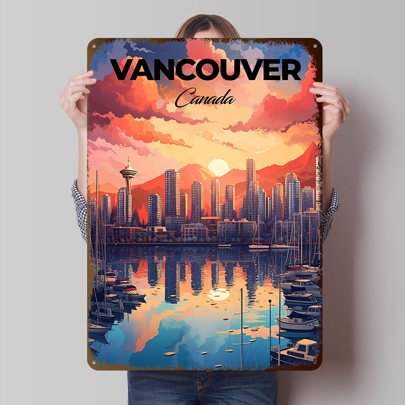 Retro Gaming Vancouver - Vancouver Seyahat Baskı Baskı Posteri Özelleştirilmiş