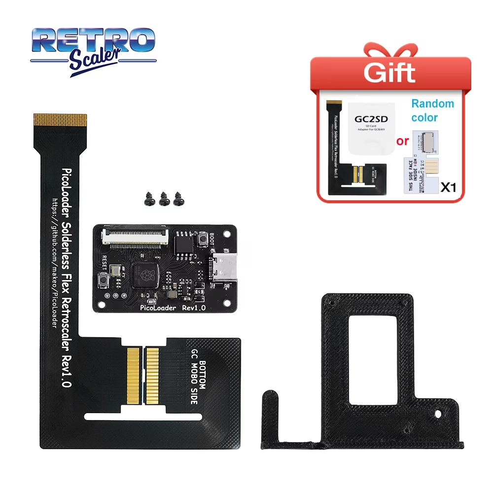 Retro Gaming Upscaler - RetroScaler Siyah PicoLoader Flex Kablo Kaynak