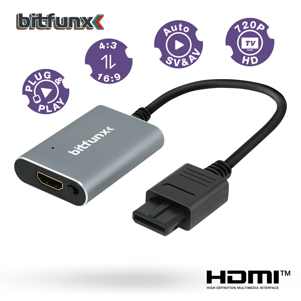 Retro Gaming Upscaler - Bitfunx 720P HDMI ™ Adaptör S-video