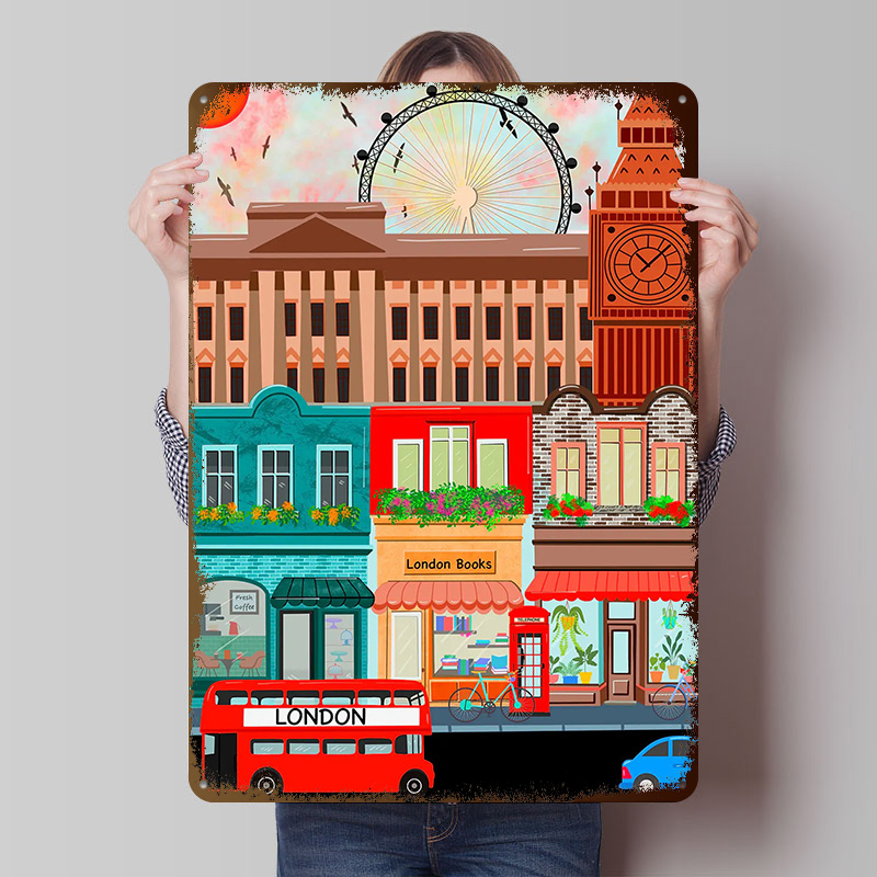 Londra Seyahat Teneke Poster Ö - Retro Gaming London incelemesi ve fiyatı