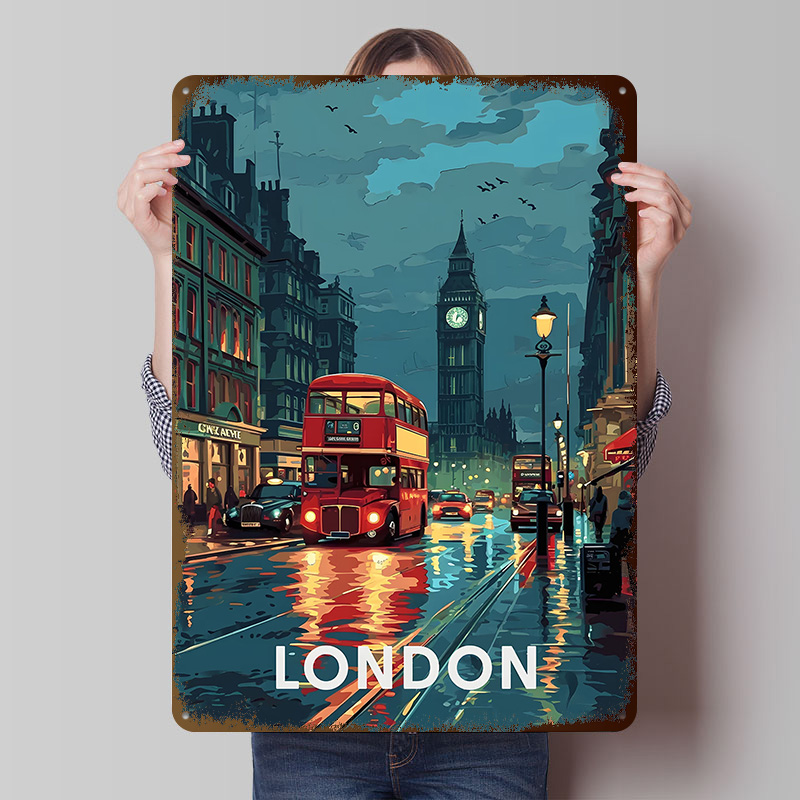 Londra Big Ben Teneke Levha Po - Retro Gaming London incelemesi ve fiyatı