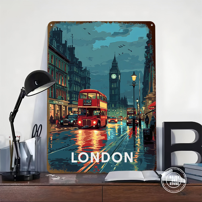 Londra Big Ben Teneke Levha Po - Retro Gaming London incelemesi ve fiyatı