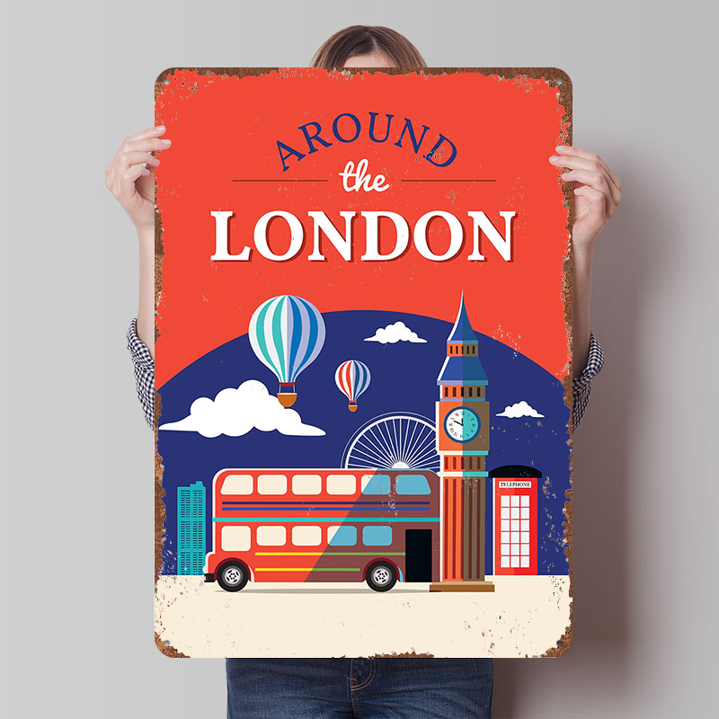 Londra Seyahat Metal Posteri Ö - Retro Gaming London incelemesi ve fiyatı